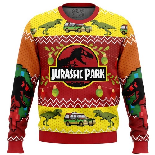 Jurassic park ugly christmas - jurassic,