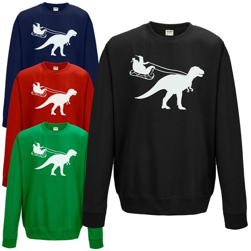 Santa sleigh dinosaur - santa,