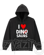 I LOVE DINOSAURS UNISEX HOODIE
