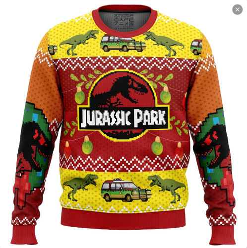 Jurassic park ugly christmas - jurassic,